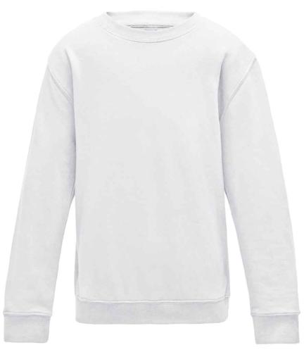 AWDis Kids Set-In Sweatshirt - Arctic White - 12-13